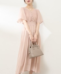 【WEB限定】フレアスリーブお上品ワンピース