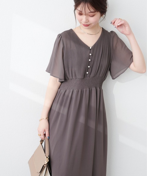 natural couture（ナチュラルクチュール）の「【WEB限定】フレアスリーブお上品ワンピース（ワンピース・レディース・ベージュ/ミント/ラベンダー/その他1/その他2/ブルー/チャコールグレー・FREE）」の11枚目の写真