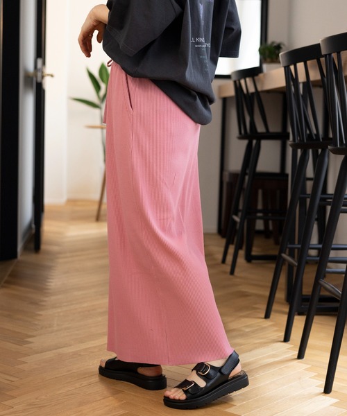 LEPSIM（レプシィム）の「【WEB限定アイテム】テレコナロースカート　113936（スカート・レディース・アイボリー/イエロー/ピンク/ブラック・FREE）」の4枚目の写真