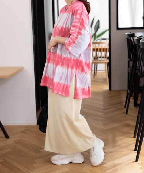 LEPSIM（レプシィム）の「【WEB限定アイテム】テレコナロースカート　113936（スカート・レディース・アイボリー/イエロー/ピンク/ブラック・FREE）」の9枚目の写真