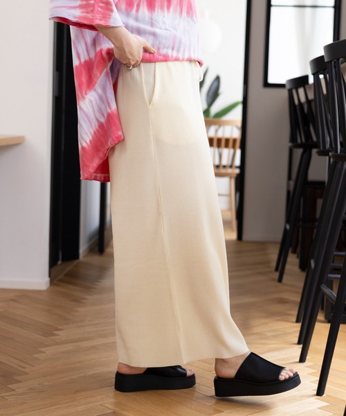 LEPSIM（レプシィム）の「【WEB限定アイテム】テレコナロースカート　113936（スカート・レディース・アイボリー/イエロー/ピンク/ブラック・FREE）」の7枚目の写真
