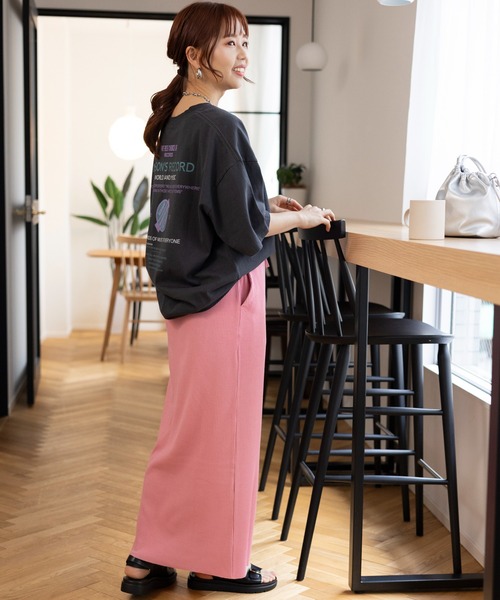 LEPSIM（レプシィム）の「【WEB限定アイテム】テレコナロースカート　113936（スカート・レディース・アイボリー/イエロー/ピンク/ブラック・FREE）」の22枚目の写真