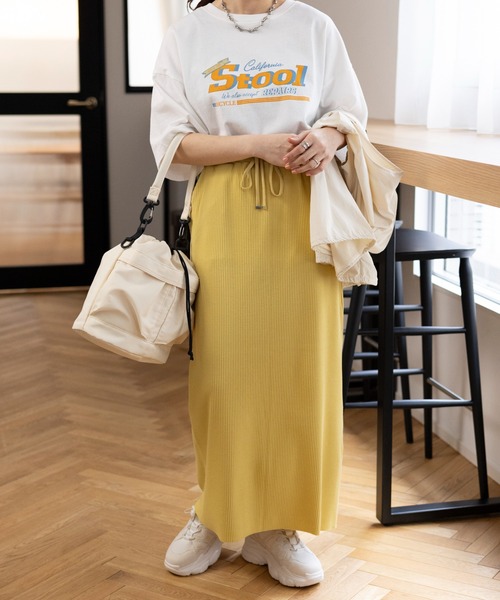 LEPSIM（レプシィム）の「【WEB限定アイテム】テレコナロースカート　113936（スカート・レディース・アイボリー/イエロー/ピンク/ブラック・FREE）」の16枚目の写真