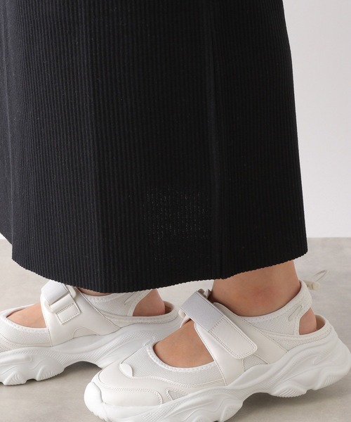 LEPSIM（レプシィム）の「【WEB限定アイテム】テレコナロースカート　113936（スカート・レディース・アイボリー/イエロー/ピンク/ブラック・FREE）」の10枚目の写真