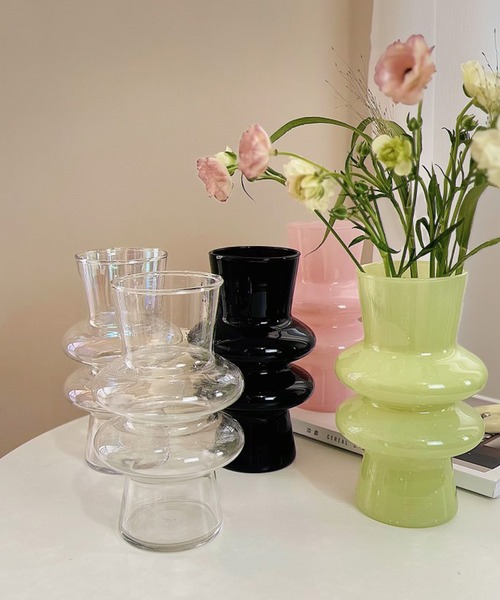 VIBGYOR(ヴィブジョー)の「【 somni / ソニ 】ガラスフラワーベース 花瓶(フラワーベース・レディース・クリア/ブラック/その他1/ブラウン/ピンク・FREE)」の6枚目の写真
