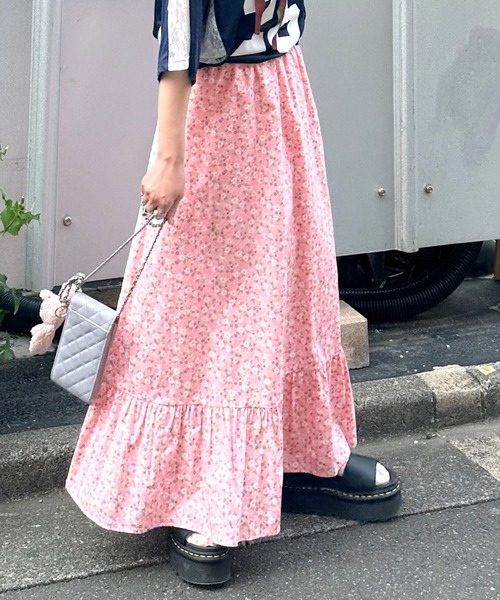 Alley by w closet（アリーバイダブルクローゼット）の「【Alley】リボンレースロングスカート（スカート・レディース・ベージュ/ピンク・FREE）」の4枚目の写真