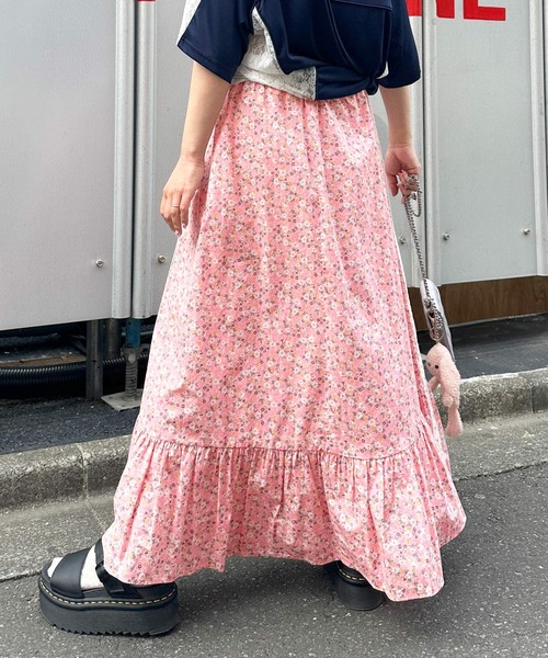 【新品】BPNリボンレーススカート【ブラック／ピンク】 Alley by w closet（アリーバイダブルクローゼット）の「【Alley