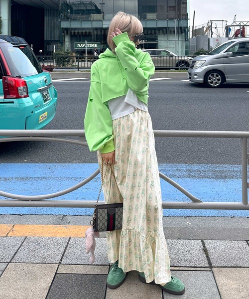 Alley by w closet（アリーバイダブルクローゼット）の「【Alley】リボンレースロングスカート（スカート・レディース・ベージュ/ピンク・FREE）」の15枚目の写真