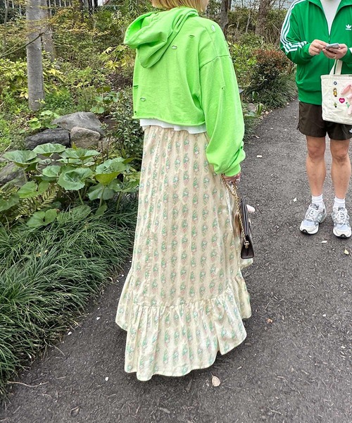 Alley by w closet（アリーバイダブルクローゼット）の「【Alley】リボンレースロングスカート（スカート・レディース・ベージュ/ピンク・FREE）」の20枚目の写真