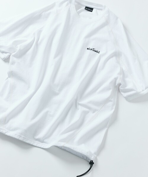 FREAK'S STORE（フリークスストア）の「限定展開 WILD THINGS×FREAK'S STORE/ワイルドシングス 別注 ビッグシルエット ラグランスリーブ クルーネックTシャツ/バックプリント（Tシャツ/カットソー・メンズ・ブラック/ホワイト/ネイビー・MEDIUM/LARGE/SMALL）」の2枚目の写真