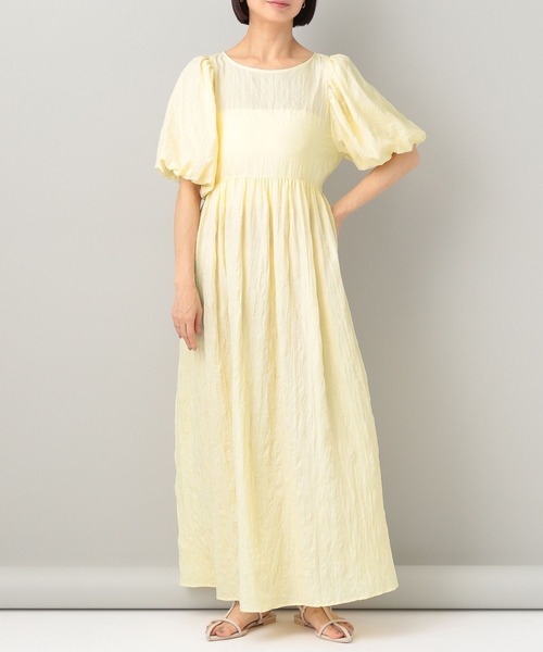 e/rm（イーアールエム）の「【e/rm】ワッシャードレスワンピース（ワンピース・レディース・ブラック/グリーン/アイボリー/イエロー系その他・FREE）」の9枚目の写真