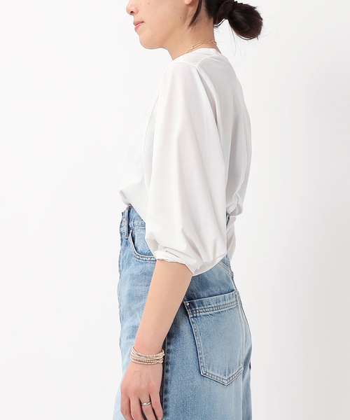 AP STUDIO(エーピーストゥディオ)の「追加 ワイドスリーブTシャツ(Tシャツ/カットソー・レディース・ホワイト/ブラック・FREE)」の10枚目の写真