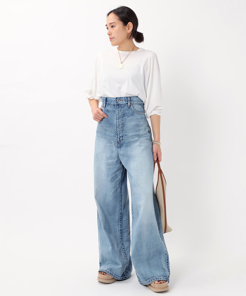 AP STUDIO(エーピーストゥディオ)の「追加 ワイドスリーブTシャツ(Tシャツ/カットソー・レディース・ホワイト/ブラック・FREE)」の12枚目の写真