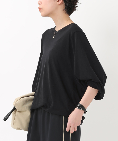 AP STUDIO(エーピーストゥディオ)の「追加 ワイドスリーブTシャツ(Tシャツ/カットソー・レディース・ホワイト/ブラック・FREE)」の5枚目の写真