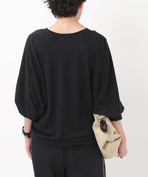 AP STUDIO(エーピーストゥディオ)の「追加 ワイドスリーブTシャツ(Tシャツ/カットソー・レディース・ホワイト/ブラック・FREE)」の6枚目の写真
