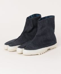 カヤ | 【カヤ】松阪木綿 みいと織×岡山井原デニム地下足袋 ソール白(その他シューズ)