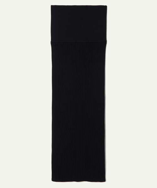 leinwande(ラインヴァンド)の「Washable Rib Knit Skirt / ウォッシャブルリブニットスカート(スカート・レディース・カーキ/ブラック・FREE)」の3枚目の写真