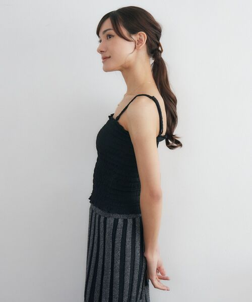 RETRO GIRL（レトロガール）の「カップ付シャーリングキャミ（キャミソール・レディース・ブラック/ナチュラル/イエロー/ブルー・FREE）」の22枚目の写真