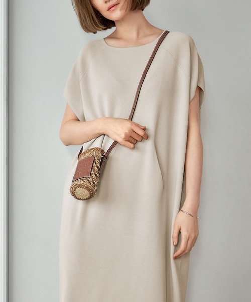 STYLE DELI（スタイルデリ）の「新涼感ポケットポイントワンピース（ワンピース・レディース・ネイビー/ベージュ系その他/チャコールグレー・FREE）」の12枚目の写真