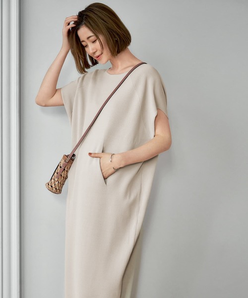 STYLE DELI（スタイルデリ）の「新涼感ポケットポイントワンピース（ワンピース・レディース・ネイビー/ベージュ系その他/チャコールグレー・FREE）」の18枚目の写真