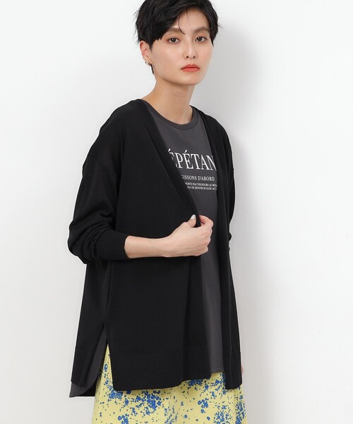 OPAQUE.CLIP（オペークドットクリップ）の「◆ミドル丈カーディガン【接触冷感/抗ピル/洗濯機洗い可】（カーディガン/ボレロ・レディース・ダークグレー/ホワイト/ナチュラル/ブラック・40/38）」の17枚目の写真