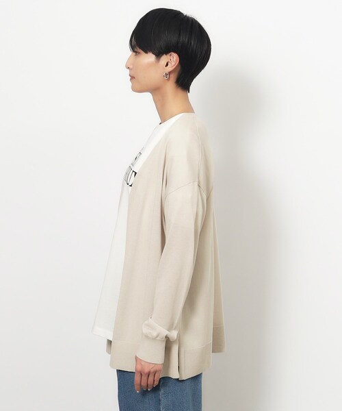 OPAQUE.CLIP（オペークドットクリップ）の「◆ミドル丈カーディガン【接触冷感/抗ピル/洗濯機洗い可】（カーディガン/ボレロ・レディース・ダークグレー/ホワイト/ナチュラル/ブラック・40/38）」の10枚目の写真