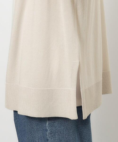 OPAQUE.CLIP（オペークドットクリップ）の「◆ミドル丈カーディガン【接触冷感/抗ピル/洗濯機洗い可】（カーディガン/ボレロ・レディース・ダークグレー/ホワイト/ナチュラル/ブラック・40/38）」の6枚目の写真