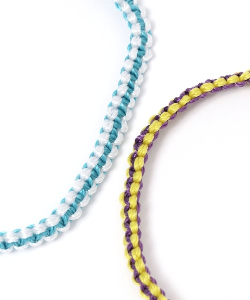 BAYFLOW（ベイフロー）の「コード編みブレス（ブレスレット・メンズ・ライトブルー/ブラック/パープル/オレンジ/グレー・FREE）」の9枚目の写真