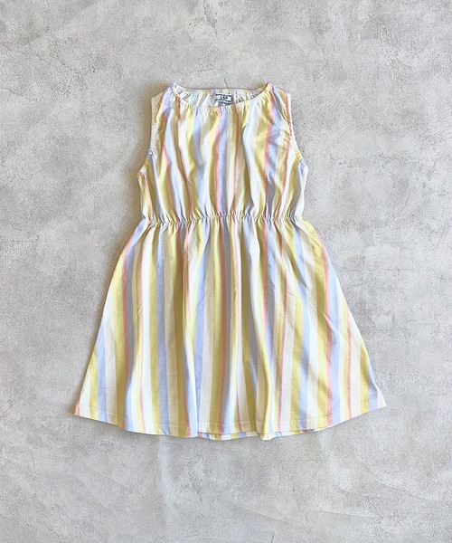 Life Support Products（ライフサポートプロダクツ）の「タンクトップ総柄ワンピース（80～150cm）（ワンピース・キッズ・ストライプ/チェック/マルチ/オフホワイト・80/90/95/100/110/120/130/140/150）」の3枚目の写真