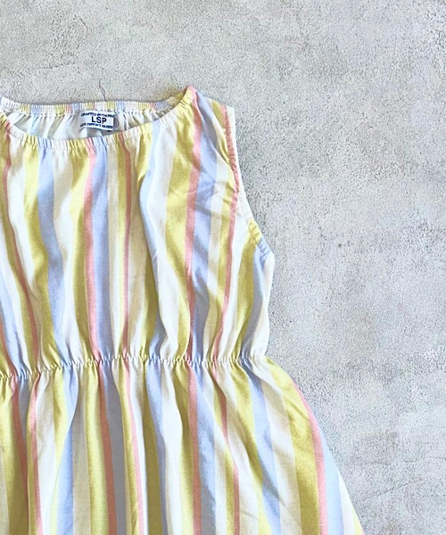 Life Support Products（ライフサポートプロダクツ）の「タンクトップ総柄ワンピース（80～150cm）（ワンピース・キッズ・ストライプ/チェック/マルチ/オフホワイト・80/90/95/100/110/120/130/140/150）」の6枚目の写真