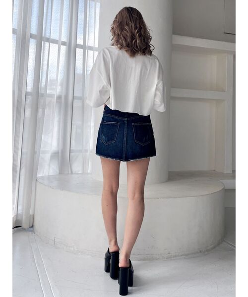 GYDA（ジェイダ）の「Square gydaショートBIG Tシャツ（Tシャツ/カットソー・レディース・オフホワイト/ブラック/ベージュ・FREE）」の11枚目の写真