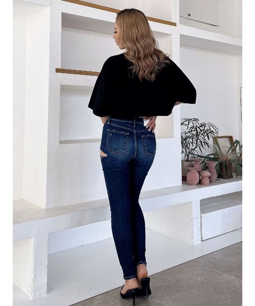 GYDA（ジェイダ）の「Square gydaショートBIG Tシャツ（Tシャツ/カットソー・レディース・オフホワイト/ブラック/ベージュ・FREE）」の17枚目の写真