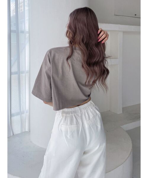 GYDA（ジェイダ）の「Square gydaショートBIG Tシャツ（Tシャツ/カットソー・レディース・オフホワイト/ブラック/ベージュ・FREE）」の21枚目の写真