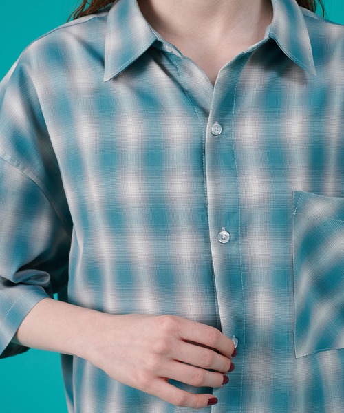 ONCILY(オンシェリー)の「OMBRE CHECK SHIRT / オンブレチェックシャツ(シャツ/ブラウス・メンズ・ブルー/アイボリー・LARGE/MEDIUM/SMALL)」の13枚目の写真
