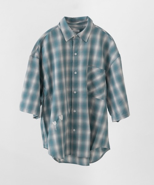ONCILY(オンシェリー)の「OMBRE CHECK SHIRT / オンブレチェックシャツ(シャツ/ブラウス・メンズ・ブルー/アイボリー・LARGE/MEDIUM/SMALL)」の15枚目の写真