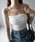 me+em select�i�~�[���Z���N�g�j�́u�y �J�b�v�t���^�QWAY �z���C���X�g���b�v�^�b�N�V���[�g�L���~�\�[�� �^ line strap tuck short camisole�i�L���~�\�[���j�v�b�z���C�g