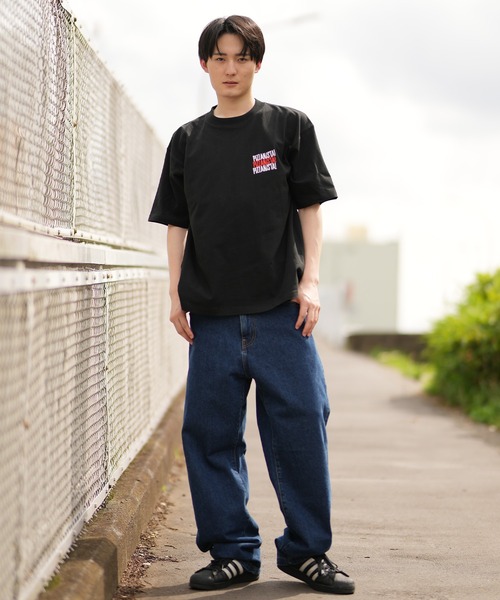 PIZZANISTA!(ピッザニスタ)の「【ムラサキスポーツ限定】PIZZANISTA/ピッザニスタ 半袖Tee カスレプリント オーバーサイズ ユニセックス PNTM242-04(Tシャツ/カットソー・メンズ・ホワイト/ブラック・XL/L/M)」の12枚目の写真