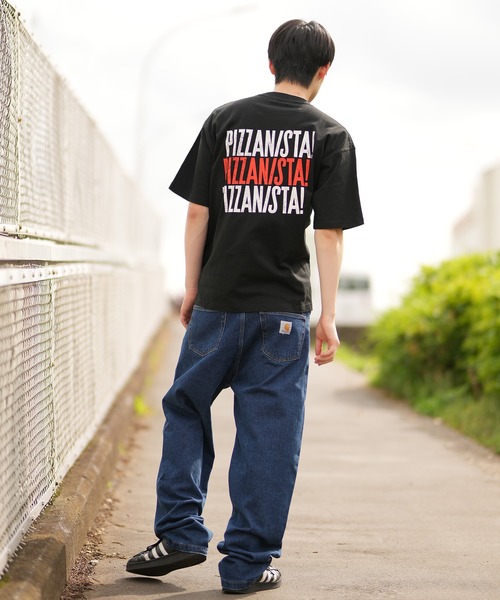 PIZZANISTA!(ピッザニスタ)の「【ムラサキスポーツ限定】PIZZANISTA/ピッザニスタ 半袖Tee カスレプリント オーバーサイズ ユニセックス PNTM242-04(Tシャツ/カットソー・メンズ・ホワイト/ブラック・XL/L/M)」の13枚目の写真