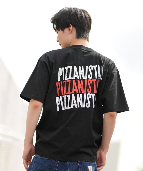 PIZZANISTA!(ピッザニスタ)の「【ムラサキスポーツ限定】PIZZANISTA/ピッザニスタ 半袖Tee カスレプリント オーバーサイズ ユニセックス PNTM242-04(Tシャツ/カットソー・メンズ・ホワイト/ブラック・XL/L/M)」の11枚目の写真