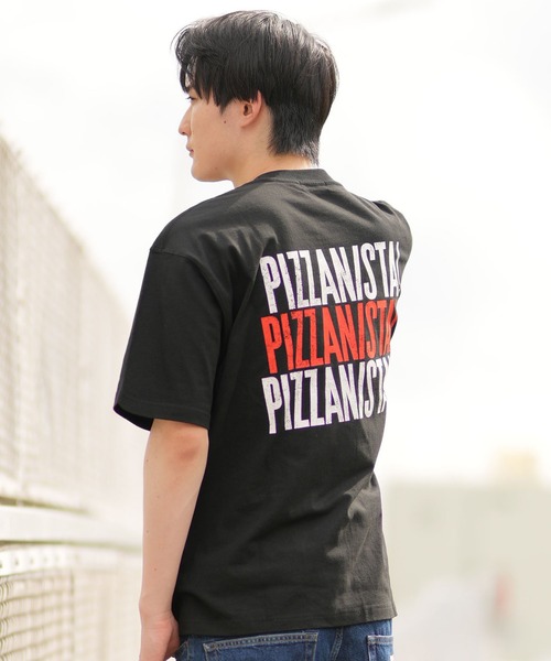 PIZZANISTA!(ピッザニスタ)の「【ムラサキスポーツ限定】PIZZANISTA/ピッザニスタ 半袖Tee カスレプリント オーバーサイズ ユニセックス PNTM242-04(Tシャツ/カットソー・メンズ・ホワイト/ブラック・XL/L/M)」の10枚目の写真