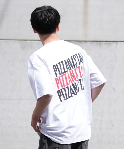 PIZZANISTA!(ピッザニスタ)の「【ムラサキスポーツ限定】PIZZANISTA/ピッザニスタ 半袖Tee カスレプリント オーバーサイズ ユニセックス PNTM242-04(Tシャツ/カットソー・メンズ・ホワイト/ブラック・XL/L/M)」の18枚目の写真