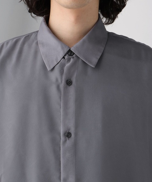 HARE（ハレ）の「シアーキリカエギャザーシャツ(HARE)（シャツ/ブラウス・メンズ・ブラック/グレー・FREE）」の16枚目の写真