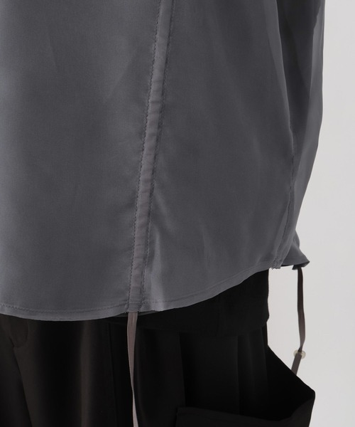 HARE（ハレ）の「シアーキリカエギャザーシャツ(HARE)（シャツ/ブラウス・メンズ・ブラック/グレー・FREE）」の18枚目の写真