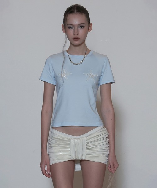 Tシャツ・カットソー [SCULPTOR] Pearl Starfish Tee Raw SC24S267IV SCULPTOR（スカルプター）の「Pearl Starfish Tee/パールスター