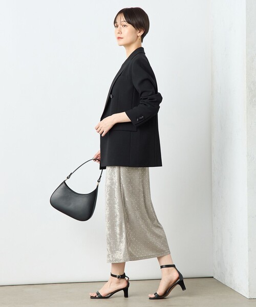 NOLLEY’S Sophi(ノーリーズソフィ)の「《セットアップ対応》箔ドットベロアタイトスカート(スカート・レディース・ベージュ系その他/ブラック系その他・38/36/34)」の5枚目の写真