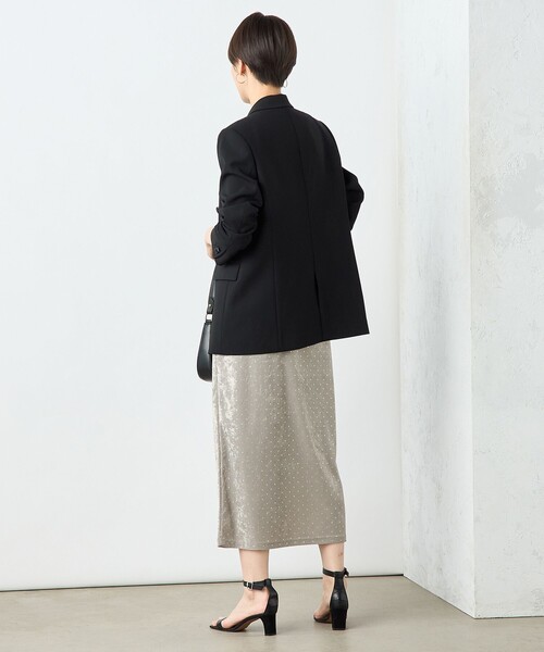 NOLLEY’S Sophi(ノーリーズソフィ)の「《セットアップ対応》箔ドットベロアタイトスカート(スカート・レディース・ベージュ系その他/ブラック系その他・38/36/34)」の6枚目の写真