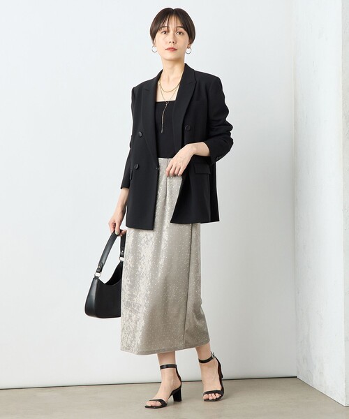 NOLLEY’S Sophi(ノーリーズソフィ)の「《セットアップ対応》箔ドットベロアタイトスカート(スカート・レディース・ベージュ系その他/ブラック系その他・38/36/34)」の7枚目の写真