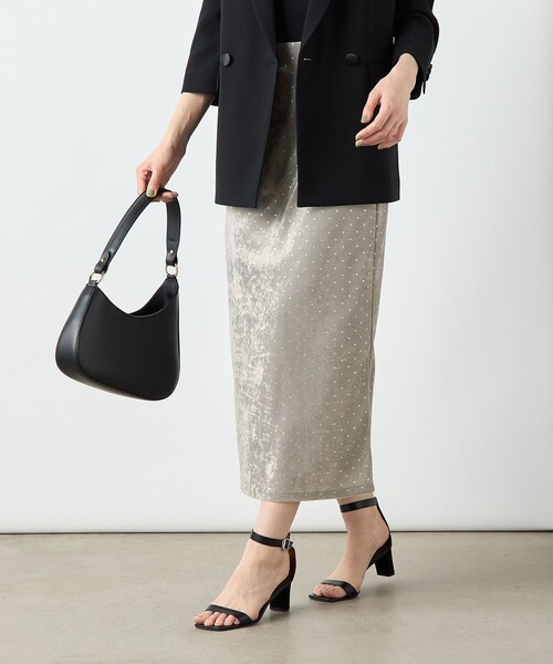 NOLLEY’S Sophi(ノーリーズソフィ)の「《セットアップ対応》箔ドットベロアタイトスカート(スカート・レディース・ベージュ系その他/ブラック系その他・38/36/34)」の9枚目の写真