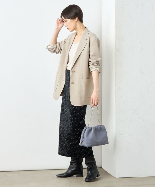 NOLLEY’S Sophi(ノーリーズソフィ)の「《セットアップ対応》箔ドットベロアタイトスカート(スカート・レディース・ベージュ系その他/ブラック系その他・38/36/34)」の16枚目の写真