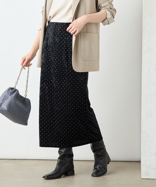NOLLEY’S Sophi(ノーリーズソフィ)の「《セットアップ対応》箔ドットベロアタイトスカート(スカート・レディース・ベージュ系その他/ブラック系その他・38/36/34)」の21枚目の写真